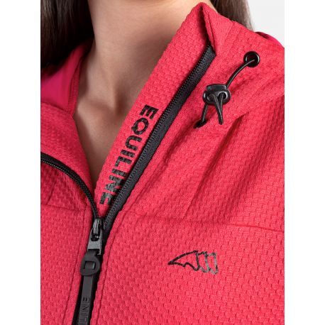 Sweat zippé femme cerise Equiline