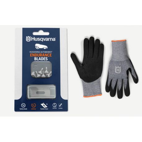 Pack Lames endurance + gants taille 8 Husqvarna