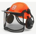 Casque forestier orange fluorescent functional Husqvarna